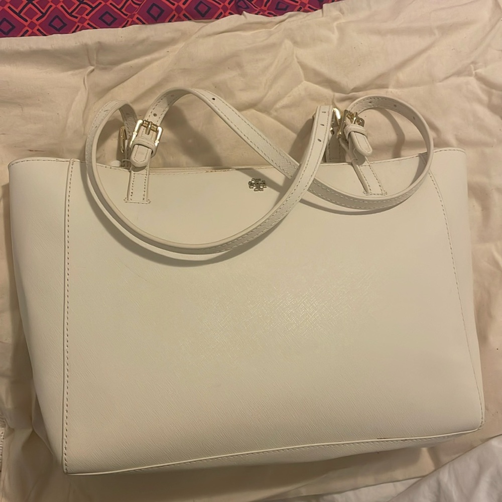 Tory Burch New Ivory York Small Buckle Tote
